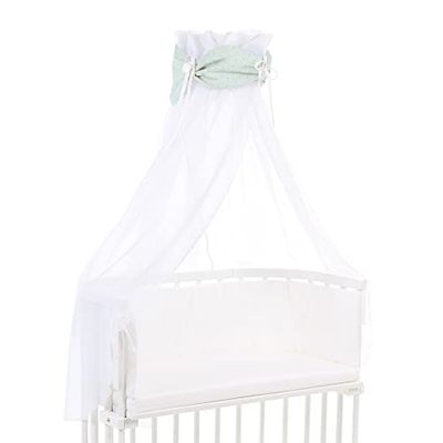 babybay Hemel Organic Cotton Royal met strik geschikt voor alle modellen, mint glitterpunten goud