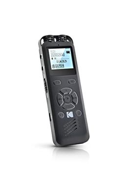 KODAK VRC250 - Enregistreur Vocal Haute Intensité, Mini Dictaphone Rechargeable avec Commande Vocale, Batterie Lithium, Lecteur MP3 et Dispositif d’Écoute