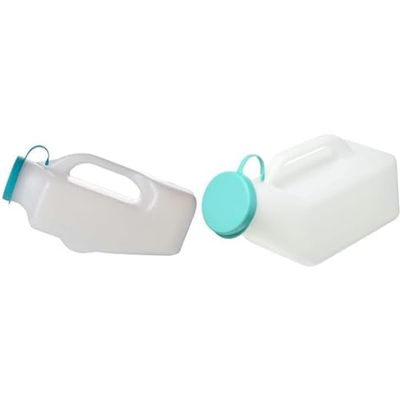 NRS Healthcare Male Urinal with Cap, N98724, 1 L & G47469 Male Urinal Bottle
