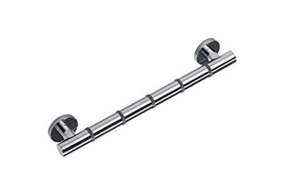 Croydex - Barra doccia antiscivolo con morbide nervature per una comoda presa, anima in alluminio, lunghezza 48,5 cm, colore: Grigio cromato