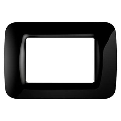 Gewiss top system - Placa 3 módulo negro toner top system