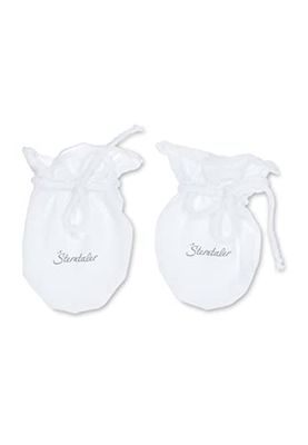 Sterntaler Unisex Baby OCS Krabwant, dubbele handschoenen, wit, 0