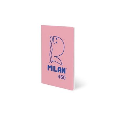 MILAN® A5 Stapled Notebook, 24 Sheets, White, 95 g/m², Collection 460 Since 1918, Pink
