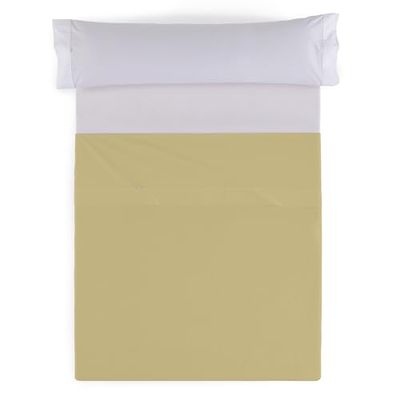 Sábana encimera color arena - Cama de 180 cm.