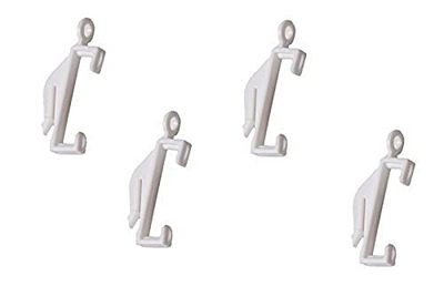 Bulk Hardware Merriway BH03994 Curtain Rail Glide Hooks Gliders to Fit Harrison Track Pack van 100 gordijngeleiders voor Drape Extra Valance Lux (verpakking van 100), wit, stuks