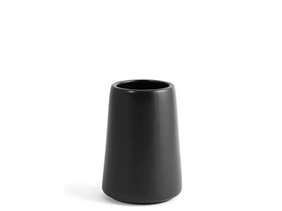 H&H Bicchiere Bagno in Ceramica Colore Nero 11,5cm