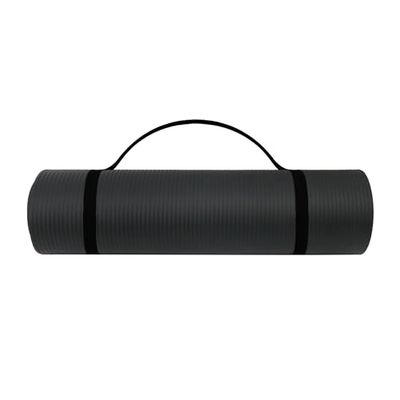 Endless NBR Black Yoga Mat | Comfortable & Durable Gymnastic Mat | Non-slip phthalate tested | Size: 190 * 100cm, 1cm Thick | Color:Black | NBR Foam | Exercise, Yoga, Pilates and Workouts
