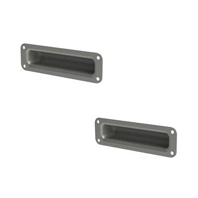 Adam Hall Hardware 3411 M2 AH - 2x plateau avec petite poignée, acier galvanisé