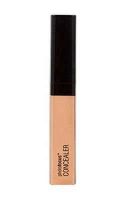 Wet n Wild, Corretor Photo Focus, corretor de alta cobertura com complexo de ajuste de luz para um acabamento natural e luminoso sem marcas brancas, vegan, bege claro / médio