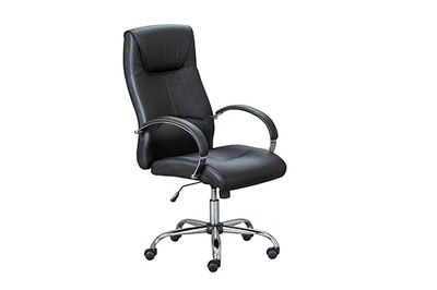 Inter Link - Chaise pivotante - Chaise de bureau - Fauteuil pivotant - Idéal pour le bureau à domicile - Noir - Ottimo