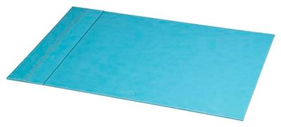 RHODIA 318807C - Turquoise Rigid Desk Pad - 60x40 cm - Orange Saddle Stitching - Faux Leather Exterior - Rhodiarama Home Office Collection - Office Organization & Designer Storage