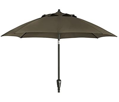 Dehner Parasol Kos, Ø 220 cm, hoogte 227 cm, aluminium/polyester, bruin, groot