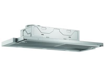 Bosch DFL094A51 Serie 4 - Campana de pantalla plana, 90 cm de ancho, circulación y salida de aire, fabricado en Alemania, motor EcoSilence Drive silencioso y eficiente, iluminación LED uniforme,