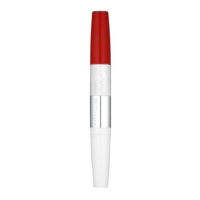 Maybelline New York Superstay 24Color Rossetto a Lunga Durata Doppio Gesto, Liquido Intenso e Balsamo per Fissare il Colore, 542 Cherry Pie