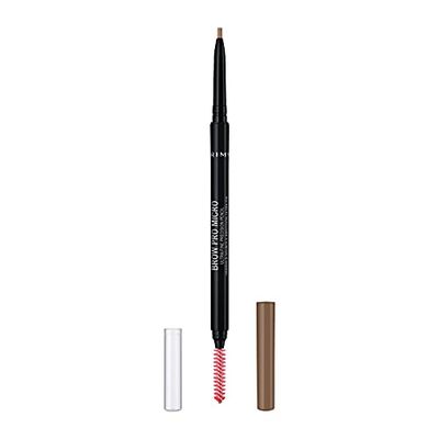 Rimmel London Matita Sopracciglia Brow Pro Microdefiner, Formula a Lunga Durata, Pettinino Incorporato, 001 Blonde