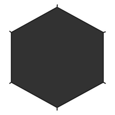 Fjallraven Dome 2 Footprint, Pavimento per Tenda Unisex Adulto, Black, One Size