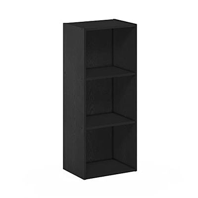 Furinno Luder Bibliothèque Étagère de Rangement Cubes à 3 Étages, Bois Noir
