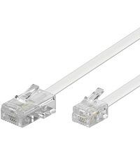 Manax WE 93062 kabel telefoniczny | kabel przyłączeniowy modułowy | 4-biegunowy | wtyk RJ11 RJ45 | biały | 6,0 m