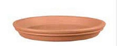 SOTTOVASO IN TERRACOTTA (2 PEZZI); DIAMETRO CM. 36, ALTEZZA CM. 4,3