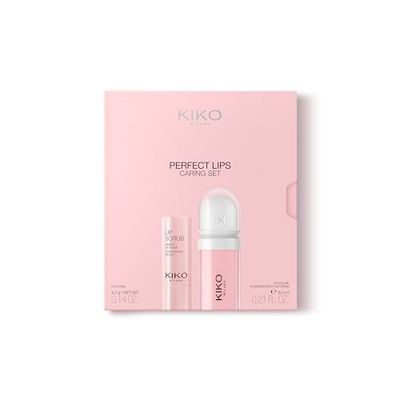 KIKO Milano Perfect Lips Caring Set, Skincare Set: 1 Lip Scrub And 1 Perfecting Lip Cream