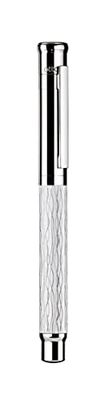 Otto Hutt Design 04 038-61974 - Pluma estilográfica (revestimiento de paladio, tapa y piezas de herraje con revestimiento de platino, muelle de acero, grosor del plumín EF, 038-61974), color blanco