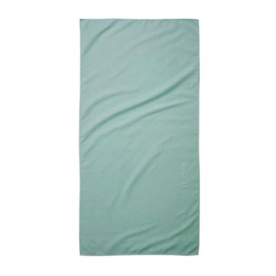 TOM TAILOR Serviette de Fitness, 70x140 cm, 80% polyester, 20% polyamide/ microfibre, avec fine couture en chaîne et logo en relief, SPORTS TOWEL Turquoise (Fresh Sage)
