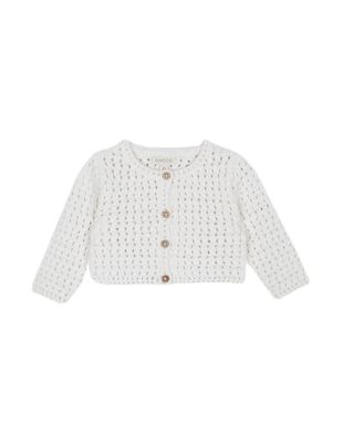 Gocco Gebreid jack, uniseks, baby, Gebroken wit, 0 Maanden