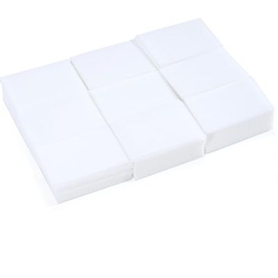 Paquet de 300 Cotons pour Manucure, Cotons pour Ongles Non Pelucheux, Lingettes pour Ongles, Lingettes pour Ongles Non Pelucheuses pour Préparer et Compléter Nail Art (Blanc)
