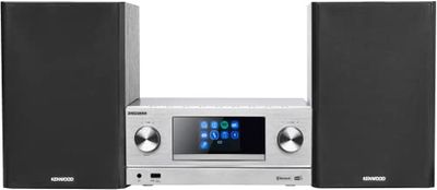 Kenwood M-9000S-S Micro système Hi-FI avec CD, Dab +, Radio Internet, Spotify, FM, Bluetooth, USB et Grand écran Couleur TFT