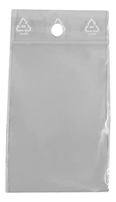 Confezione da 100 sacchetti con chiusura zip formato 50 x 70 mm (5 x 7 cm) sacchetti per alimenti, campionamento, standard europei di produzione plastica, 50 micron