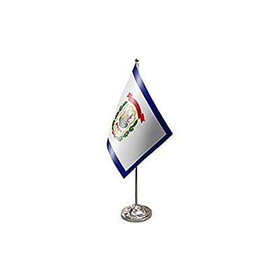 BANDIERA DA TAVOLO DI PRESTIGIO VIRGINIA OCCIDENTALE 22x15cm in RASO - PICCOLA BANDIERINA STATO AMERICANO – USA - STATI UNITI 15 x 22 cm - AZ FLAG
