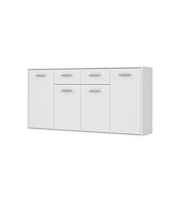 Forte ANTUZA Comò L x H x P: 162,3 x 88,1 x 34,2 cm, legno bianco, grande