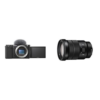 Sony Alpha ZV-E10 | Fotocamera Vlog con obiettivo intercambiabile mirrorless APS-C & E PZ 18-105mm f/4.0 G Obietto Zoom, APS-C, SEL18105G