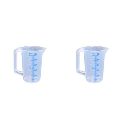 Hunersdorff 935000 Graduated Can with Closed Handle, White/Blue, 500 ml (Pack of 2)