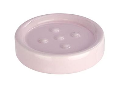 Wenko. Saboneteira polaris pastel, saboneteira, cerâmica, 11 x 11 x 2,5 cm, cerâmica, rosa, 11 x 11 x 2,5 cm