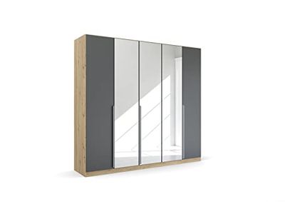 Rauch Dark Wood by QUADRA Spin Porte pivotante, Armoire de Rangement, Bois d'ingénierie, Grischêne Artisan, 226x210x54