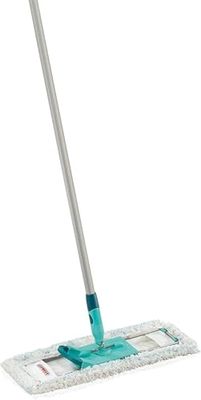 Leifheit Profi Cotton Plus, Manico Alluminio, Mocio, 55020, Cotone, Fibra, Grigio/Turchese/Bianco