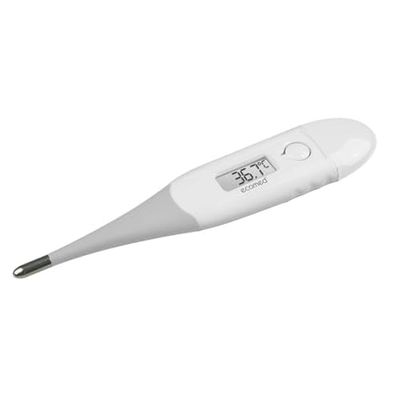 Ecomed by medisana TM-60E thermomètre médical numérique, thermomètre étanche avec pointe flexible, avec fonction mémoire pratique, pour bébés, enfants et adultes