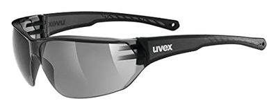 Uvex Sportstyle 204 - Lunettes de Sport pour Hommes et Femmes - Effet Miroir - Confort et Maintien Parfait Sans Points de Pression - Smoke/Smoke - One Size