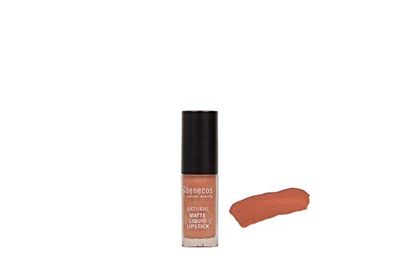 benecos - natural beauty Organic Cosmetics - Matte Liquid Lipstick - Highly Pigmented - With Carnauba Wax - Talc-Free - Vegan - Desert Rose