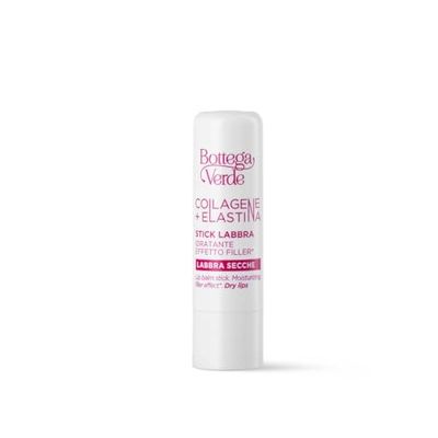 Bottega Verde - Stick Labbra CollageneElastina, Idratante Effetto Filler, 5 ml, con Acido Ialuronico e Phytocollagen, Nutriente e Protettivo, Formula Vegana al 99% Naturale, Labbra Secche e Levigate
