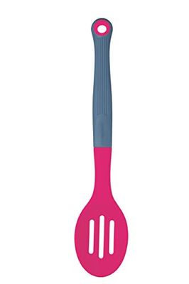 Colourworks Slotted Spoon, Silicone, Raspberry, 27 cm