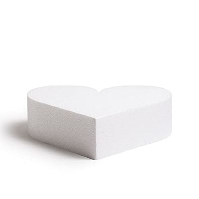 Decora CORAÇÃO POLIESTIRENO 25 x 7,5 H cm, osso, 25 x H 7,5 cm