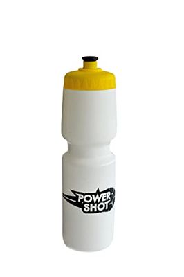 POWERSHOT Sport Bottiglia d'Acqua - Colore della Bottiglia e del Coperchio a Scelta! (Bianco, Giallo)