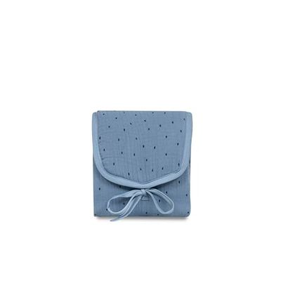 Vestidor Plastificado Muselina PUNTOS en color petróleo · Cambiadores para bebés · 45x75 cm