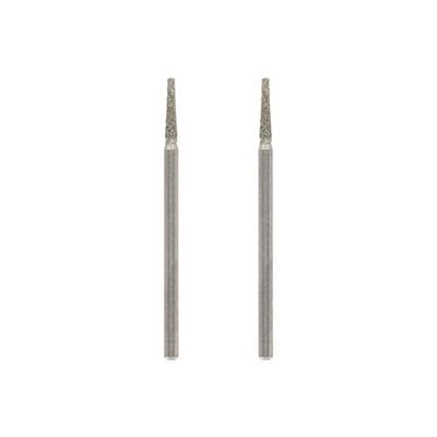 Dremel 7134 - Pontas de cabeça plana de diamante de 2,0 mm, conjunto de acessórios 2 molas para ferramenta rotativa para gravar, esculpir e retocar madeira, porcelana, cerâmica, vidro, couro, plástico