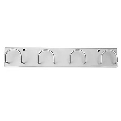 OFITURIA® Wall Metal Clothes Hanger Silver Colour with 4 Hooks