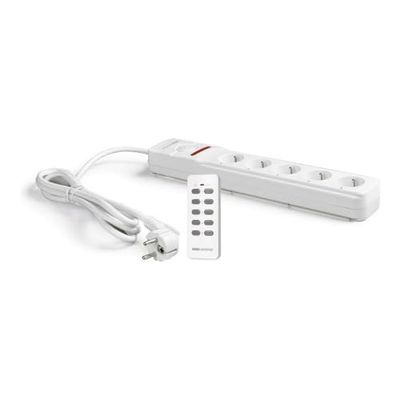 SCS Sentinel - HCN0063 - Extensão multiconector com controlo remoto 1 controlo remoto de 5 canais - 5 tomadas com cabo de alimentação de 3 m - ControlPower Strip x5