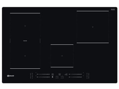 Bauknecht Plaque de cuisson à induction BS 2677C AL/77 cm/Flexi Zone/Booster/fonctions automatiques, minuterie, niveau de fusion, indicateur de chaleur résiduelle