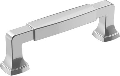 Amerock | Cabinet Pull | Polished Chrome | 3-3/4 inch (96 mm) Center-to-Center | Stature | 1 Pack | Drawer Pull | Cabinet Handle | Cabinet Hardware